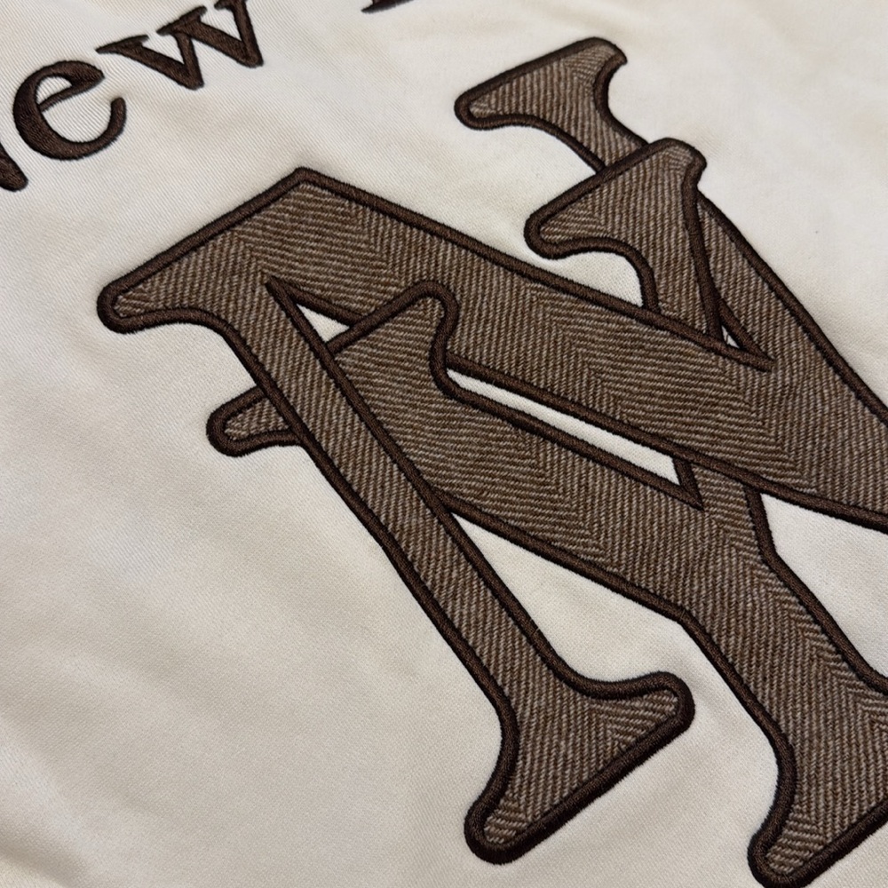 New York or Nowhere Cream Brown Zip-Up Hoodie - Picture 5 of 5